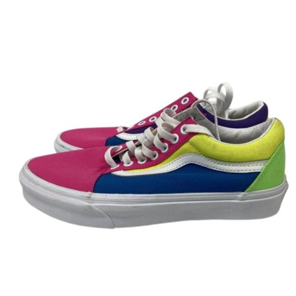 Vans Old Skool Multicolor Canvas Sneakers Men 6.5 - Picture 2 of 5